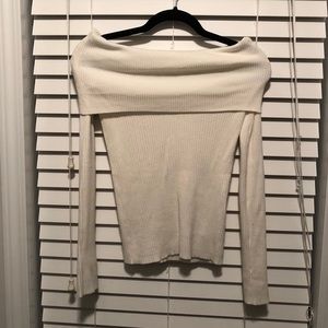 EXPRESS// off shoulder ribbed dress